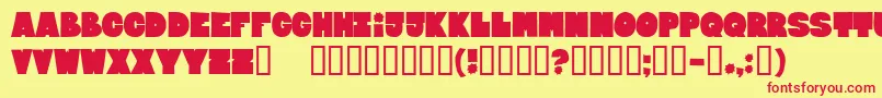 BLOXEB   Font – Red Fonts on Yellow Background