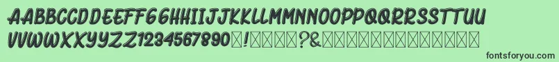BluckAmorhies Font – Black Fonts on Green Background