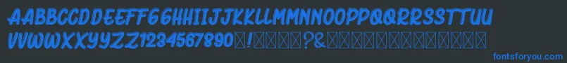 BluckAmorhies Font – Blue Fonts on Black Background