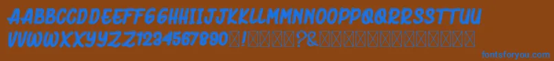 BluckAmorhies Font – Blue Fonts on Brown Background