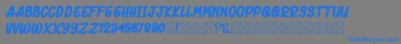 BluckAmorhies Font – Blue Fonts on Gray Background