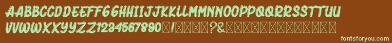 BluckAmorhies Font – Green Fonts on Brown Background