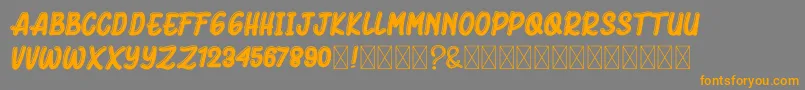 BluckAmorhies Font – Orange Fonts on Gray Background
