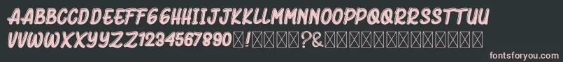 BluckAmorhies Font – Pink Fonts on Black Background