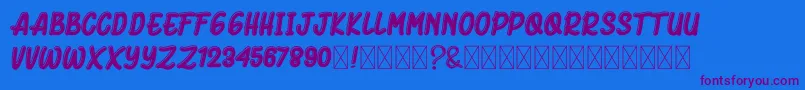 BluckAmorhies Font – Purple Fonts on Blue Background