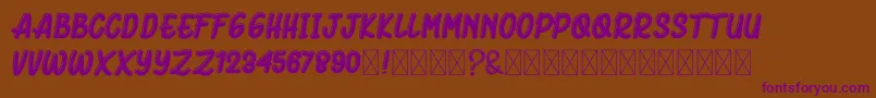 BluckAmorhies Font – Purple Fonts on Brown Background