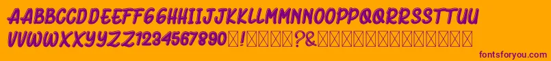 BluckAmorhies Font – Purple Fonts on Orange Background