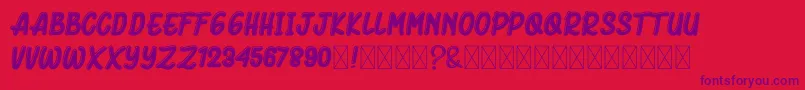 BluckAmorhies Font – Purple Fonts on Red Background