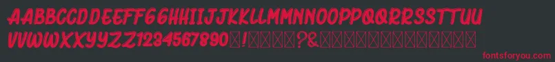 BluckAmorhies Font – Red Fonts on Black Background