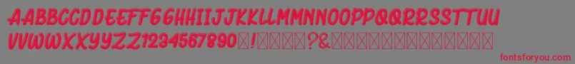 BluckAmorhies Font – Red Fonts on Gray Background