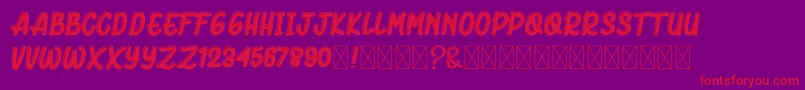 BluckAmorhies Font – Red Fonts on Purple Background