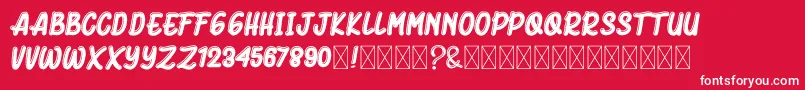 BluckAmorhies Font – White Fonts on Red Background