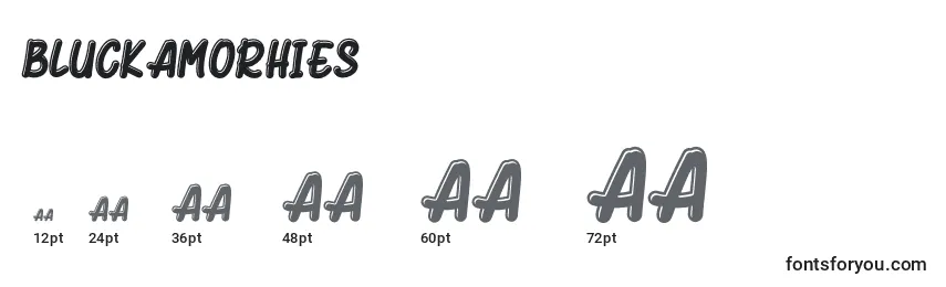 BluckAmorhies Font Sizes