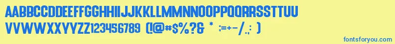 Blue Fonte Sans Font – Blue Fonts on Yellow Background