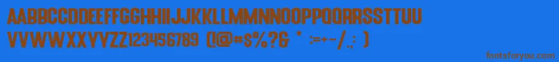 Blue Fonte Sans Font – Brown Fonts on Blue Background