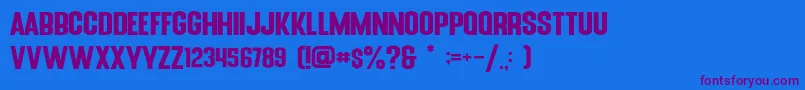 Blue Fonte Sans Font – Purple Fonts on Blue Background