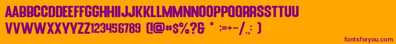 Blue Fonte Sans Font – Purple Fonts on Orange Background