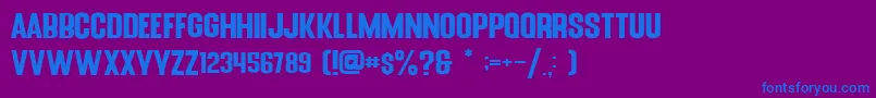 Blue Fonte Sans Font – Blue Fonts on Purple Background