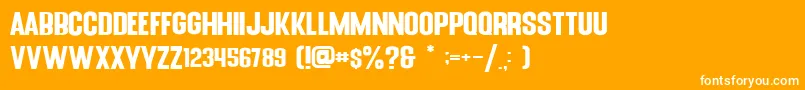 Police Blue Fonte Sans – polices blanches sur fond orange