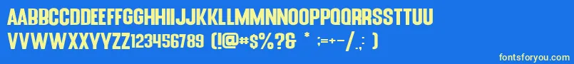 Blue Fonte Sans Font – Yellow Fonts on Blue Background