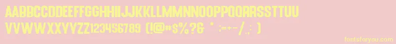 Blue Fonte Sans Font – Yellow Fonts on Pink Background