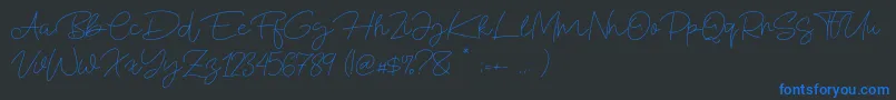 Blue Fonte Font – Blue Fonts on Black Background