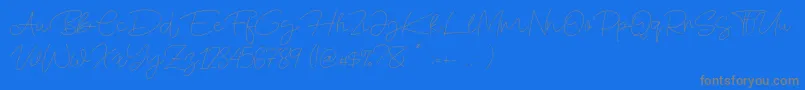 Lisätietoja Blue Fonte-fontista Blue Fonte-fontti – harmaat kirjasimet sinisellä taustalla