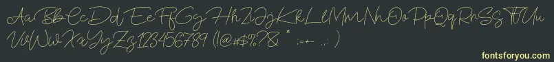 Blue Fonte Font – Yellow Fonts on Black Background