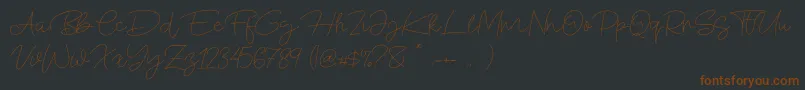 Blue Fonte Font – Brown Fonts on Black Background