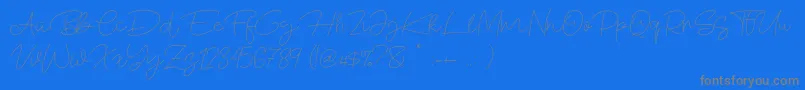 Blue Fonte-Schriftart – Graue Schriften auf blauem Hintergrund