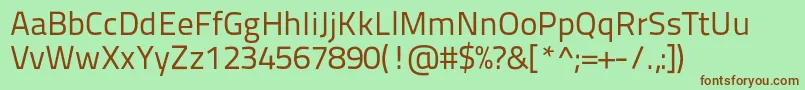 Titilliumtext22l400wt Font – Brown Fonts on Green Background