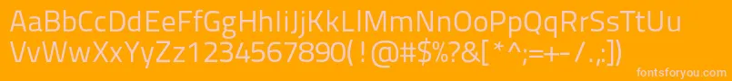 Titilliumtext22l400wt Font – Pink Fonts on Orange Background