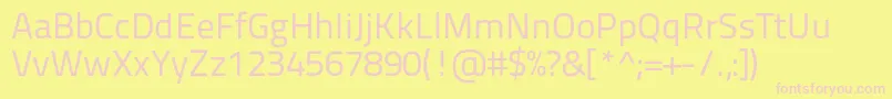 Titilliumtext22l400wt Font – Pink Fonts on Yellow Background