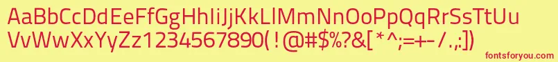 Titilliumtext22l400wt Font – Red Fonts on Yellow Background