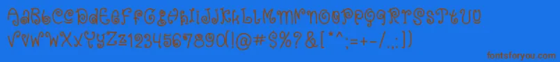 Blue Ocean Font – Brown Fonts on Blue Background