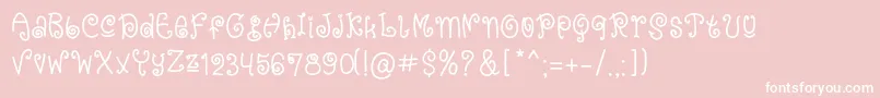 Blue Ocean Font – White Fonts on Pink Background