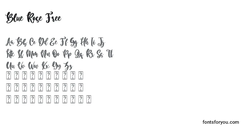 Шрифт Blue Rose Free – алфавит, цифры, специальные символы