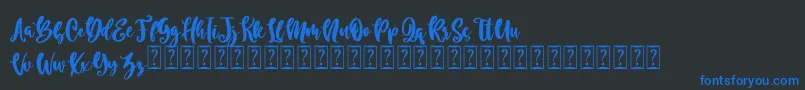 Blue Rose Free Font – Blue Fonts on Black Background