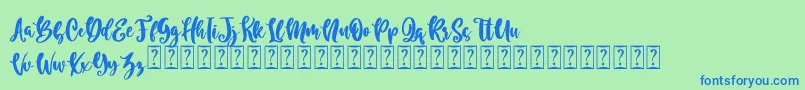 Blue Rose Free Font – Blue Fonts on Green Background