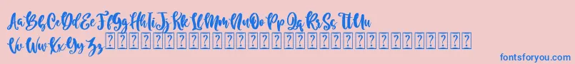 Blue Rose Free Font – Blue Fonts on Pink Background