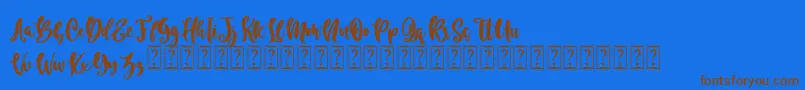 Blue Rose Free Font – Brown Fonts on Blue Background