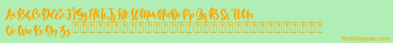 Blue Rose Free Font – Orange Fonts on Green Background