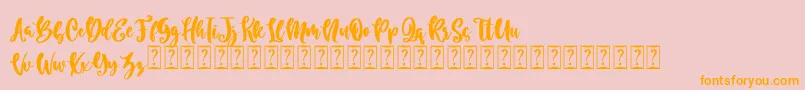 Blue Rose Free Font – Orange Fonts on Pink Background