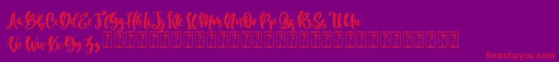 Blue Rose Free Font – Red Fonts on Purple Background