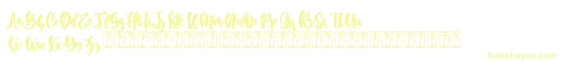 Blue Rose Free Font – Yellow Fonts on White Background