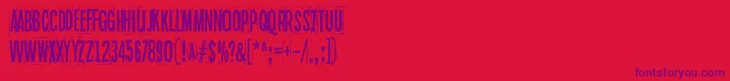 Blue sky, blue grass Font – Purple Fonts on Red Background