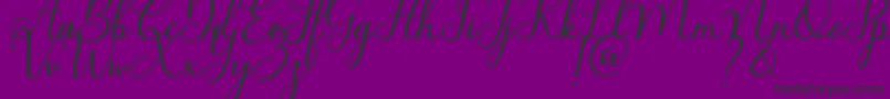 Bluebell-Schriftart – Schwarze Schriften auf violettem Hintergrund