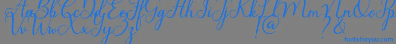 Bluebell Font – Blue Fonts on Gray Background