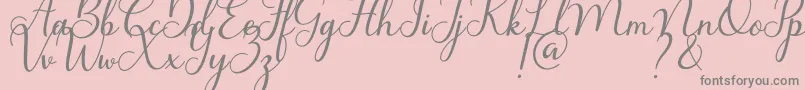 Bluebell Font – Gray Fonts on Pink Background