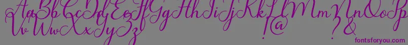 Bluebell Font – Purple Fonts on Gray Background